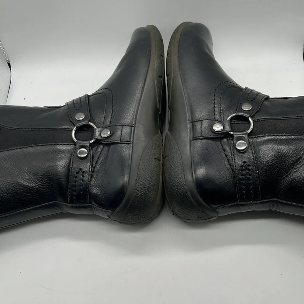 Obeo - Zoey Leather & Sheepskin Black Women's Black warm Ankle Boots Sz 7